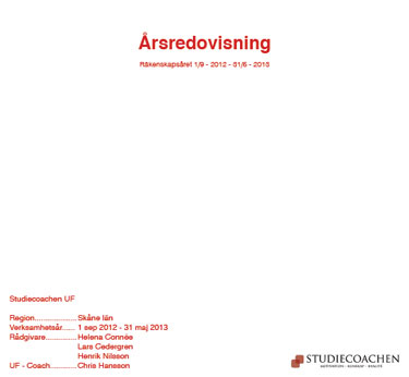 årsredovisning, studiecoachen