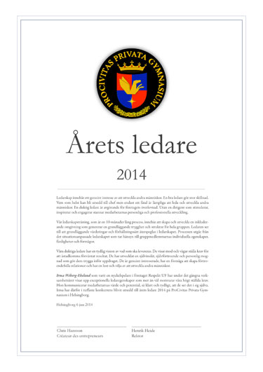 årets ledare 2014